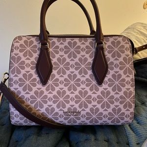 Kate Spade flower coated canvas Casey med satchel